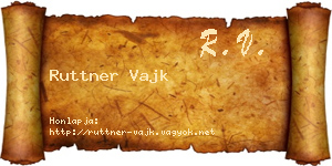 Ruttner Vajk névjegykártya